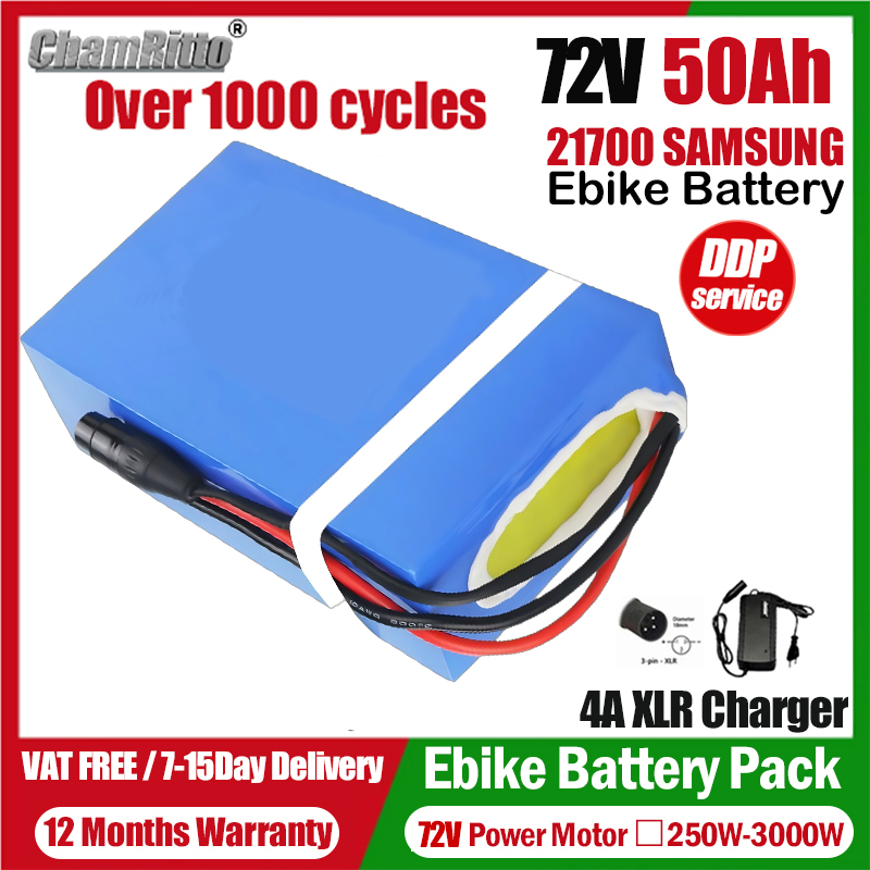 72V 전기 자전거 챔라이더 84V 3000w 바팡 배 - 72V 50Ah 21700 Lithium Battery 리뷰 및 가격