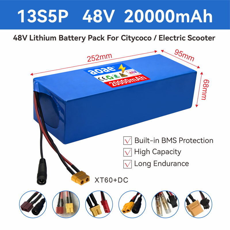 48V 전기 스쿠터 배터리 13S5P 20Ah 1865 - 60V 50Ah Electric Scooter Battery 리뷰 및 가격